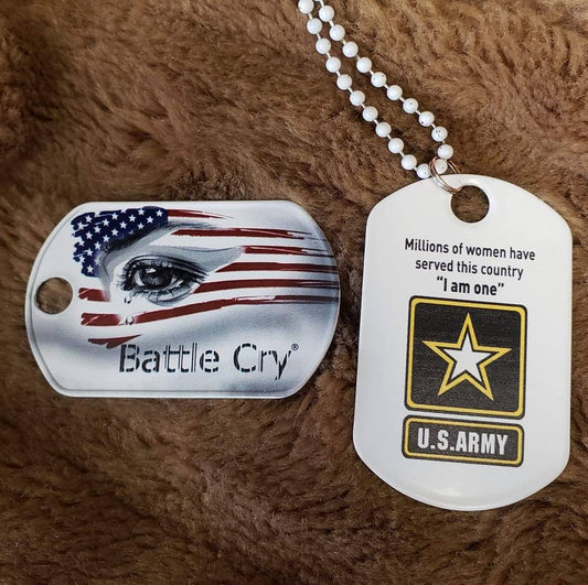 Service Branch "Battle Cry" Dog Tags